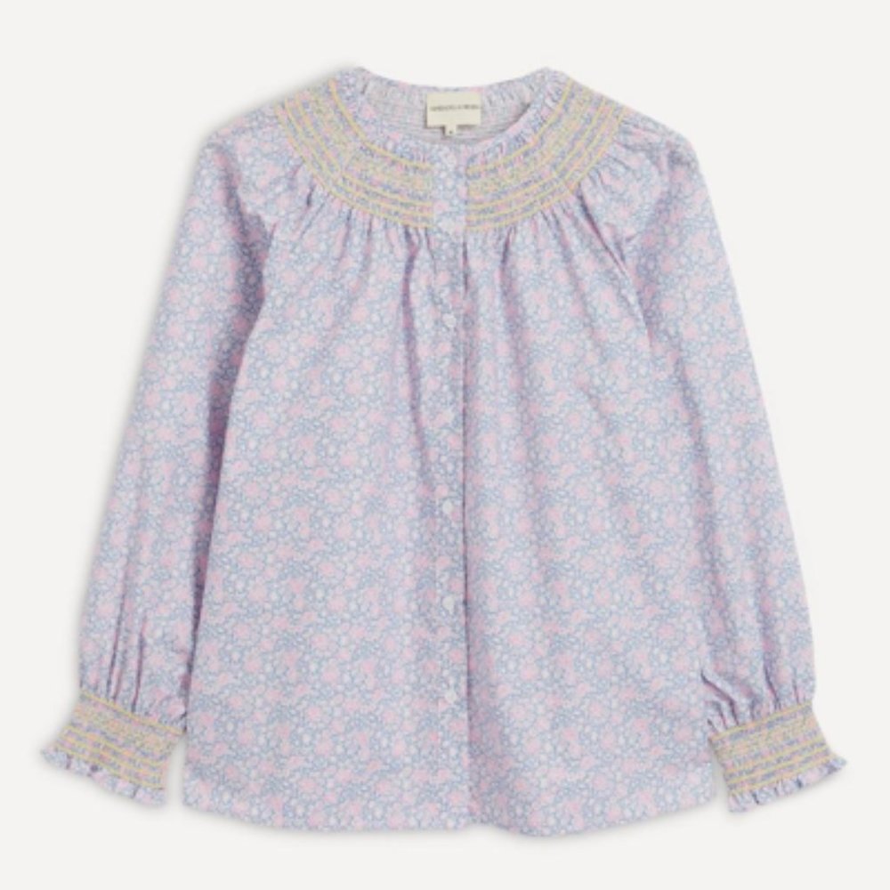 NWOT Maria de la Orden Women's Marseille Shirt Liberty Floral Peasant Medium